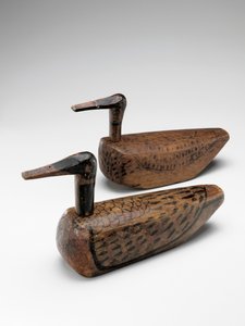 Para kaczek weselnych (kirogi), dynastia Joseon, ok. 1900 (malowane drewno)