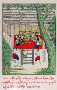 Suwana Sama Dżatata. (grafika, ok. 1910) autorstwa School Laotian