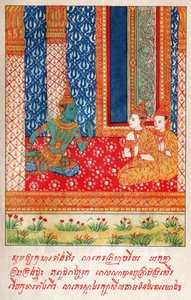 Suwana Sama Dżatata. (grafika, ok. 1910) autorstwa School Laotian