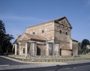 Widok zewnętrzny baptysterium, IV w.