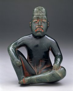 Siedząca postać z uniesionym kolanem, Highland Olmec, San Martin Texmelucan