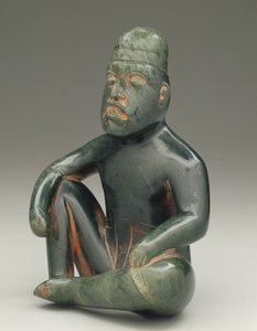 Siedząca postać z uniesionym kolanem, Highland Olmec, San Martin Texmelucan