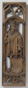 Tablica z prospektu organowego, ok. godz. 1510-20 (dąb ze śladami polichromii) autorstwa School Netherlandish