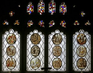 Resetuj Femish roundels (witraż) autorstwa School Netherlandish