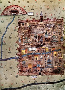Mapa Erzerum, Turcja ok. 1600 (kolor lito)