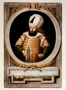 Imperium Osmańskie: Portret sułtana Mehmeta (Mehmeda) III (1566-1603) Biblioteka miniatur Topkapi Sarayi Stambuł