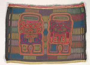 Panel koszuli (mola), Kuna People, Wyspy San Blas, ok. 1950 (bawełna z aplikacjami)