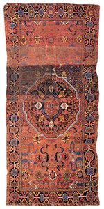 Dywan medalionowy, prawdopodobnie perski Kurdystan, koniec XVII lub początek XVIII wieku (wełna i bawełna) autorstwa School Persian