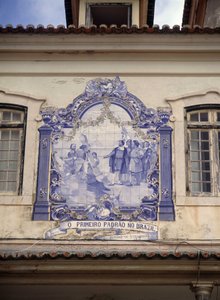 Odkryta Brazylia w 1500 przez Pedro Alvares Cabral (1467/8- około 1520). Płytki w okolicach Lizbony.