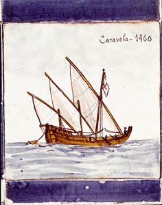 Reprezentacja karaweli floty portugalskiej (Rysunek na ceramice (azulejo)