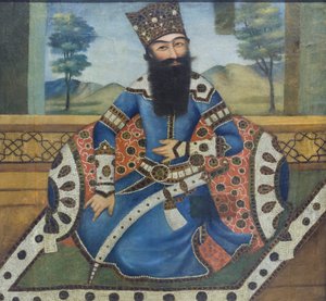 Portret Fath Ali Shah, nieznany artysta (olej na płótnie)