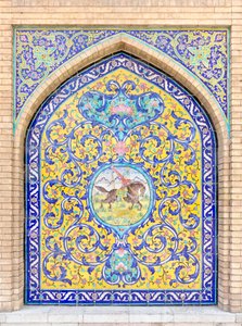 Płytki w pałacu Golestan, Teheran, Iran (zdjęcie)