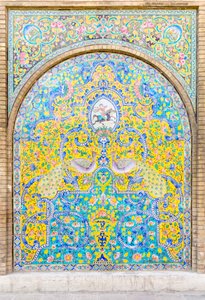 Płytki w pałacu Golestan, Teheran, Iran (zdjęcie)