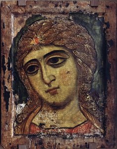 Archanioł Gabriel - Archanioł Gabriel (Anioł ze złotymi włosami) - Ikona rosyjska - ok. 1200 - Tempera na desce - 49x38,5 - Państwowe Muzeum Rosyjskie, Sankt Petersburg