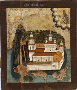 Święty Nil nad jeziorem Seliger, XVIII wiek autorstwa School Russian