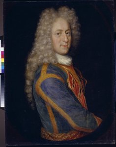 Portret marszałka Iwana Juriewicza Trubetskoya (1667-1750) (Portret Iwana Juriewicza Trubetskoja). Anonimowy obraz, olej na płótnie autorstwa School Russian