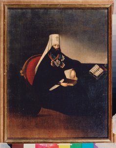 Portret metropolity Filareta z Moskwy (1782-1867). Malarstwo anonimowe, olej na płótnie, początek XIX wieku. Sztuka rosyjska, prymitywizm. Państwowe Muzeum Historyczne, Moskwa. autorstwa School Russian