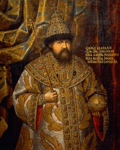 Portret Aleksego Ruskiego (1629-76), cara Ruskiego (1645-76), obraz nieznanego artysty autorstwa School Russian