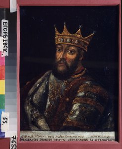 Portret wielkiego księcia Wsiewołoda III Juriewicza Wielkiego Gniazda Włodzimierza (1154-1212) autorstwa School Russian