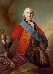 Portret Piotra III Fiodorowicza (1728-1762) cara rosyjskiego Obraz szkoły rosyjskiej XVIII wieku. 1758 Petersburg. Ermitaż autorstwa School Russian