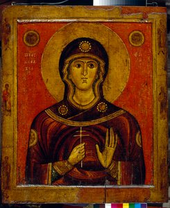 Św. Juliana z Nikomedii (pocz. IV w.) (św. Juliana) - Ikona tradycji nowogrodzkiej (Rosja), tempera na drewnie, początek XIII w. - Państwowa Galeria Trietiakowska, Moskwa autorstwa School Russian