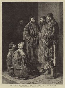 Rosyjska wyprawa do Chiwy, „politycy środkowoazjatyccy” (rycina) autorstwa School Russian