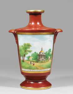 Wazon przedstawiający kozaka zaporoskiego, ok.1825 (porcelana) autorstwa School Russian