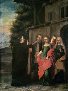Scena z życia św. Eulalii z Merida autorstwa School Spanish