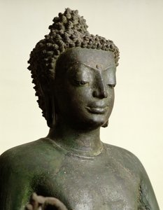 Stojący Budda z Buriram (brąz) (szczegół)