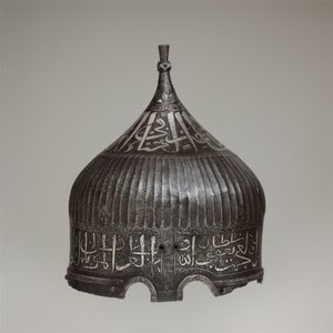 Hełm turban, ok. 1478–90 (stal, żelazo, srebro)