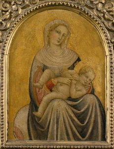 Dziewica z Dzieciątkiem, c.1420 (tempera na panelu) autorstwa School Tuscan