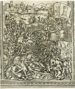 Wojna z Wenecją, z Łuku Triumfalnego Maksymiliana I autorstwa School of Albrecht Dürer