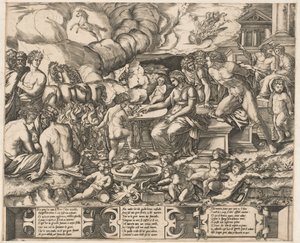 Alegoria Miłości autorstwa School of Marcantonio Raimondi, after Baccio Bandinelli