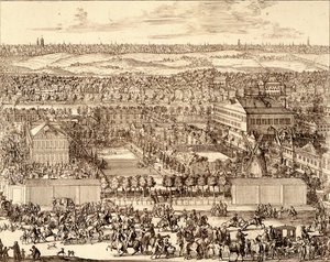 Dzielnica niemiecka Nemetskaya sloboda w Moskwie, prawa część, 1705 autorstwa Schoonebeek