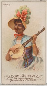 Banjo, z serii Musical Instruments N82 do papierosów marki Duke, 1888., 1888.