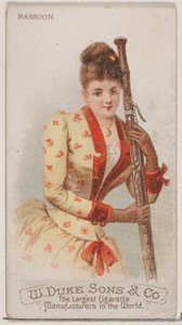 Fagot, z serii Musical Instruments N82 do papierosów marki Duke, 1888., 1888. autorstwa Schumacher and Ettlinger
