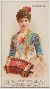 Concertina, z serii Musical Instruments N82 do papierosów marki Duke, 1888., 1888.