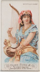 Harfa egipska, z serii Musical Instruments N82 do papierosów marki Duke, 1888., 1888.