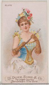 Flet z serii Musical Instruments N82 do papierosów marki Duke, 1888., 1888.