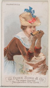Harmonijka ustna z serii Musical Instruments N82 do papierosów marki Duke, 1888., 1888.