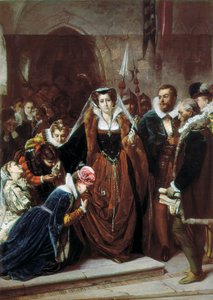 Queen Mary 1st Stuart (1542-1587) idzie na szafot autorstwa Scipione Vannutelli