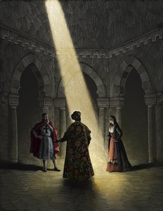 Nathan the Wise, 2008 (scratchboard, pokolorowany cyfrowo)