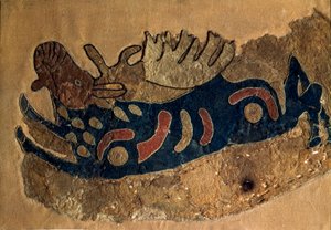 Art Scythe (Scythic Civilization lub Scythia): fragment filcowej powłoki siodła. Sankt Petersburg, Ermitaż