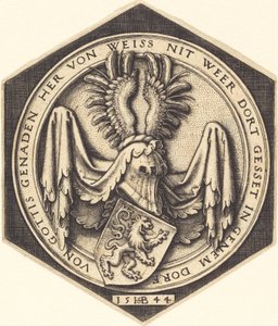 Herb z lwem autorstwa Sebald Beham