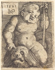 Geniusz na delfinie autorstwa Sebald Beham