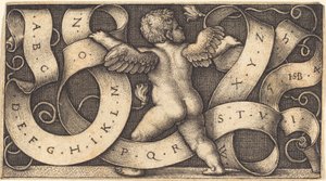 Geniusz z alfabetem autorstwa Sebald Beham