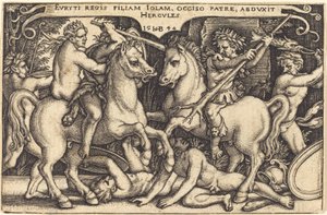 Herkules i Iole autorstwa Sebald Beham