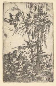 Joachim Przyjęcie Obietnicy Narodzin Dziewicy, 1520. autorstwa Sebald Beham