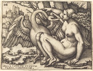 Leda i łabędź autorstwa Sebald Beham