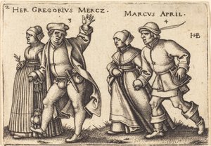 marzec i kwiecień autorstwa Sebald Beham